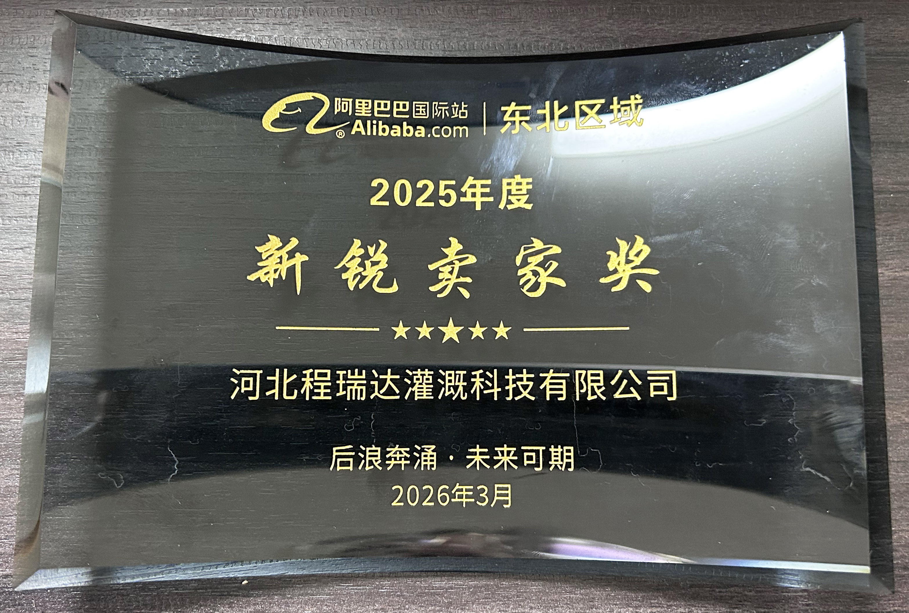 衢州程瑞达灌溉 | 荣获阿里国际站新锐卖家奖